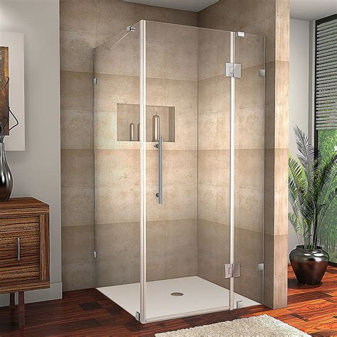 aston avalux frameless shower enclosure stainless steel sen987|SEN992 AVALUX GS Completely Frameless Square.